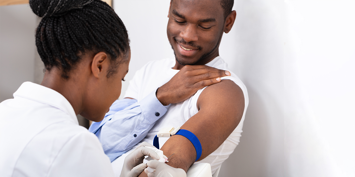 black male getting tested by black female provider