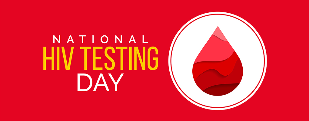 HIV Testing Day Blood Drop Red Background