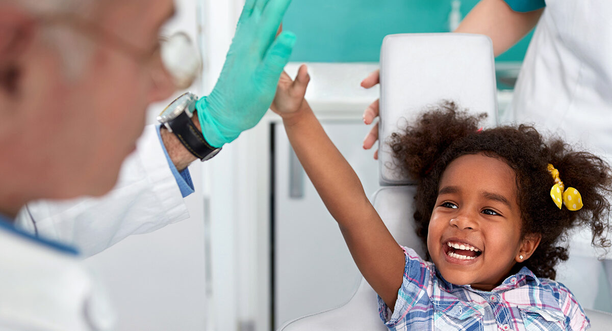 Child at dental appointment